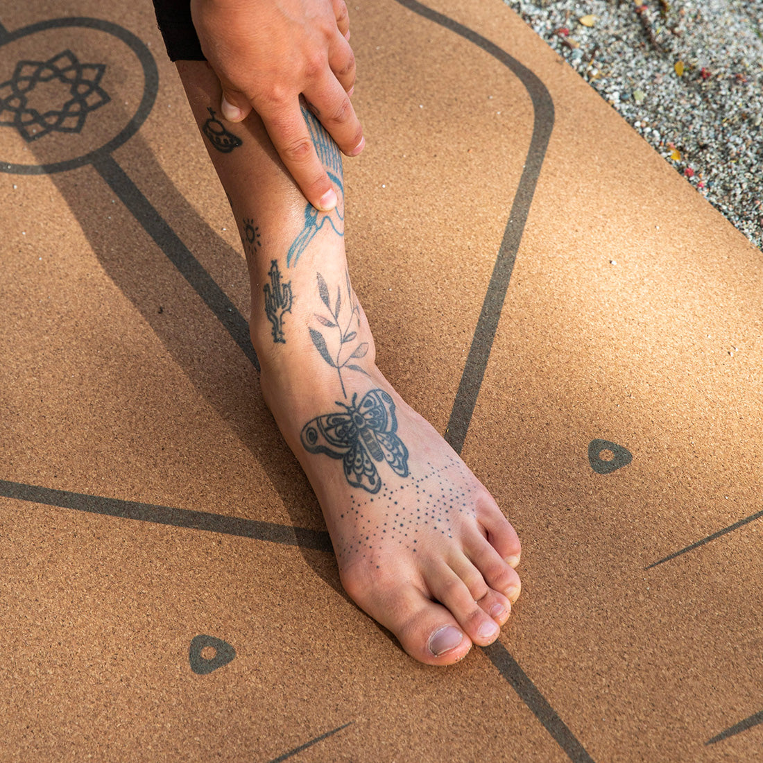 Yoga Mat de Corcho con Alineación