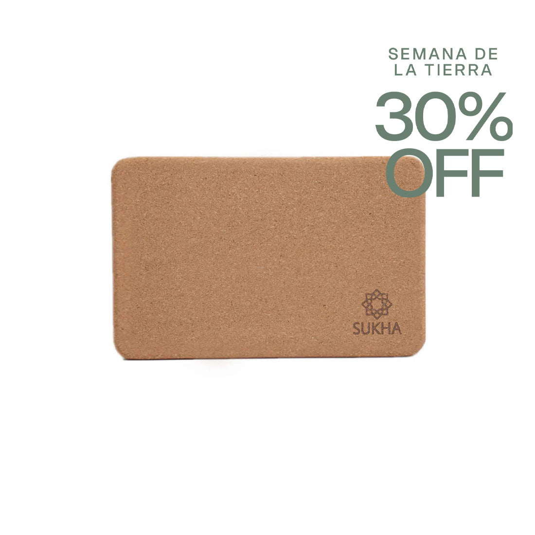 Bloque de corcho Sukha Argentina, material natural y ecológico, con textura y forma rectangular visible en la imagen.