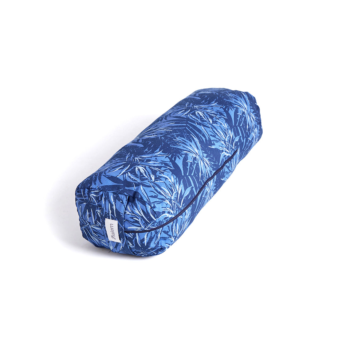 Relleno de estopa para bolster rectangular estampado en azul, ideal para decoración y comodidad, de la marca Sukha Argentina.