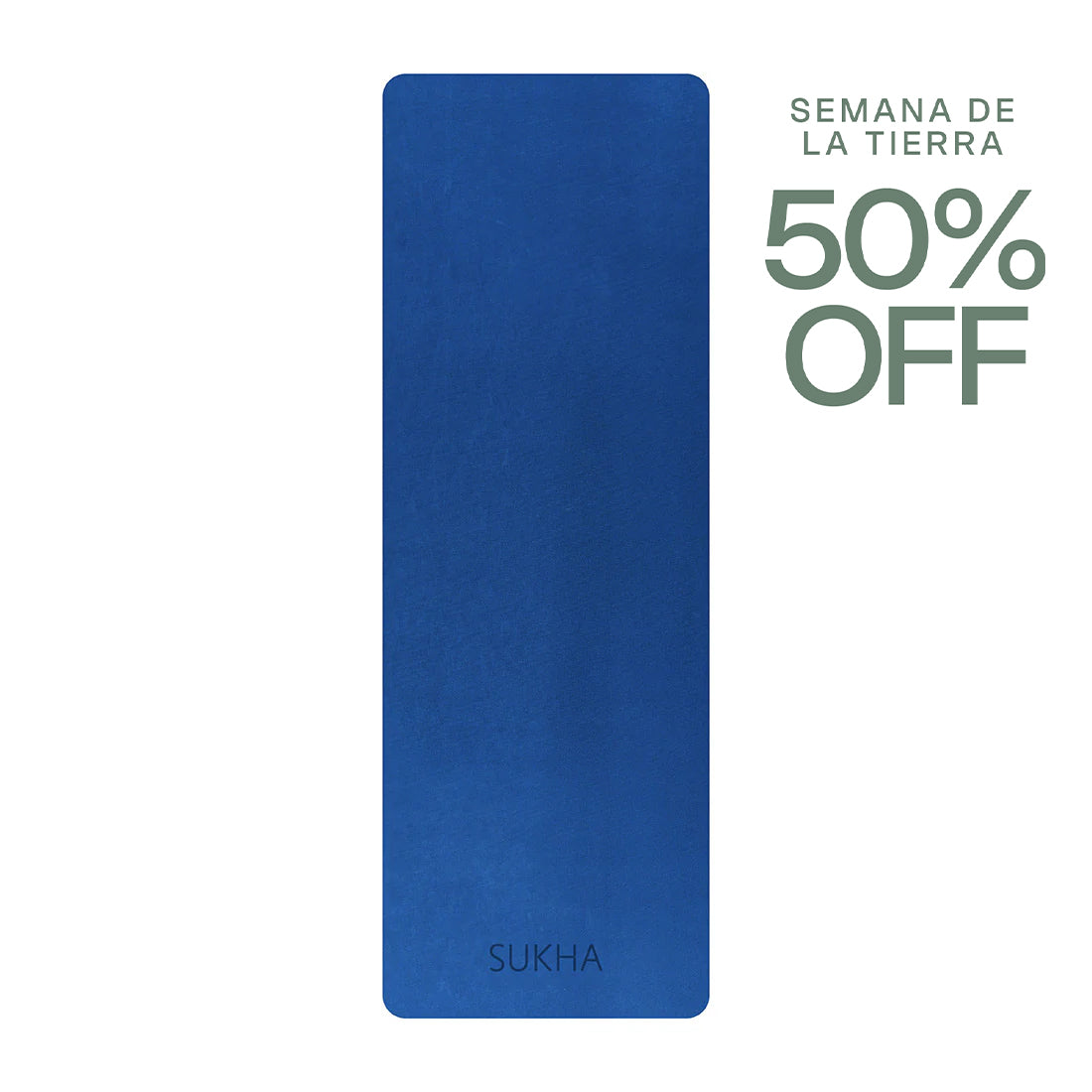 Estera de yoga azul Evolución de Sukha Argentina, con diseño y textura para prácticas de yoga y bienestar.