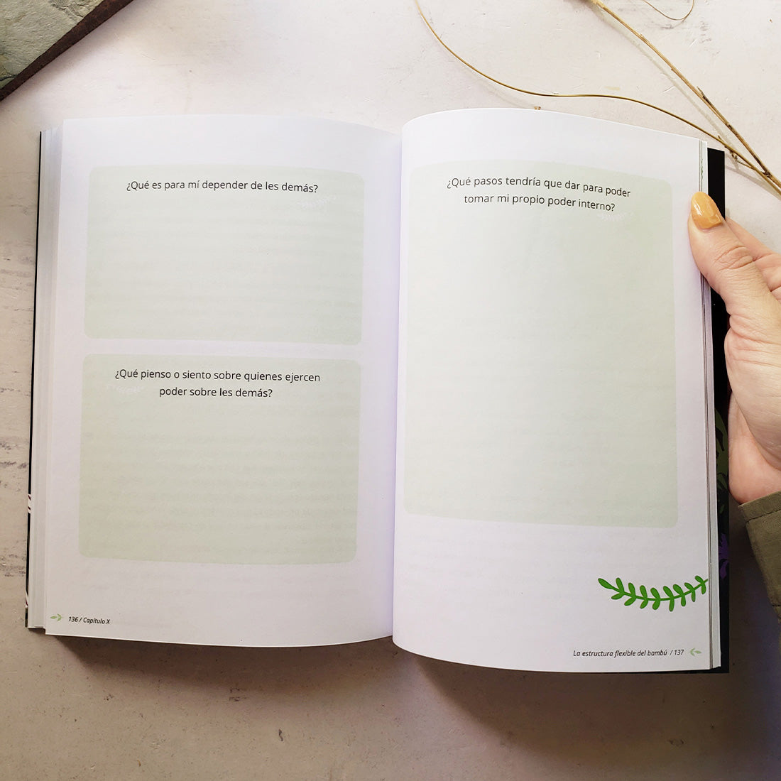 Libro Las puertas del ser de Sukha Argentina, página abierta mostrando texto y cubierta con diseño artístico.