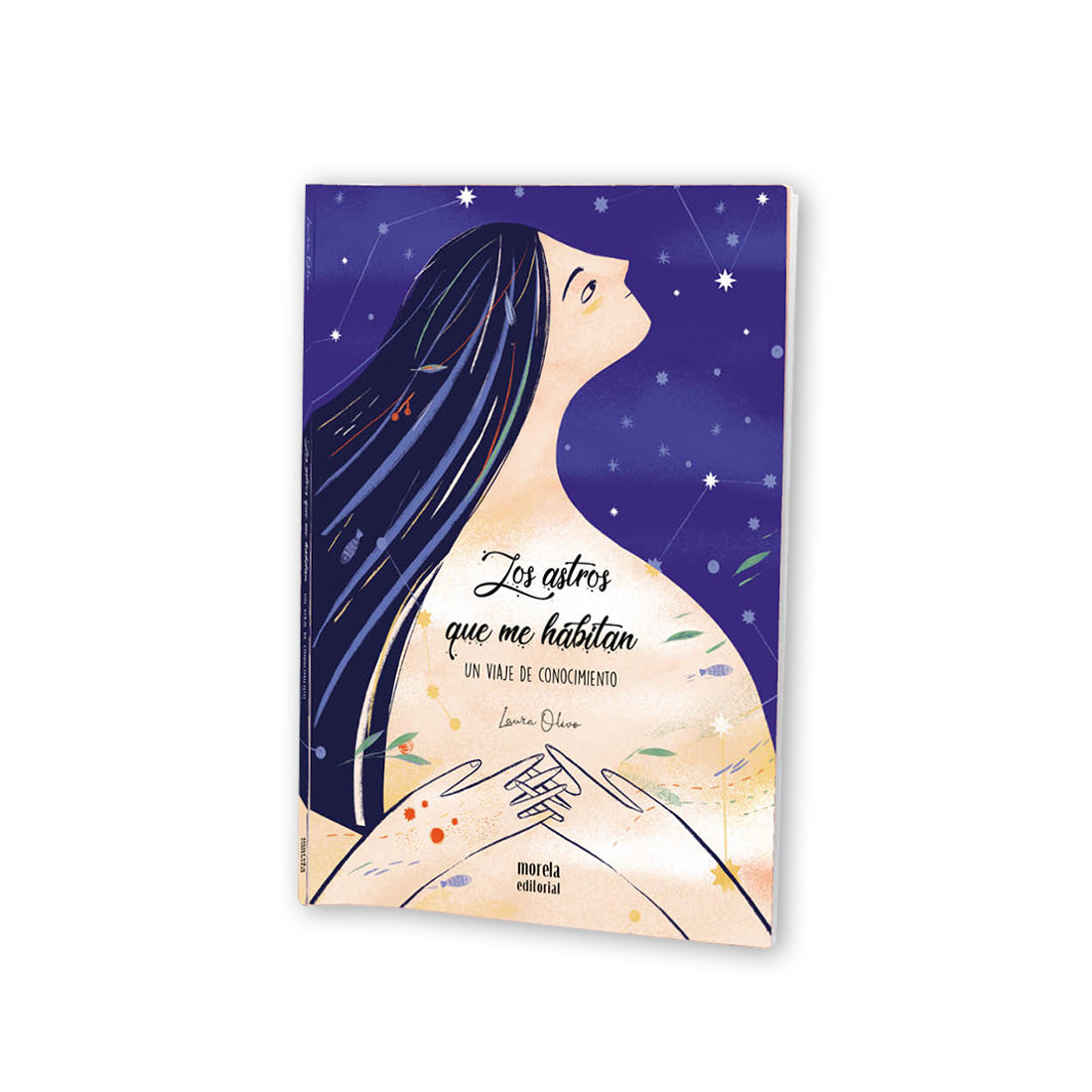 Libro Sukha Argentina Los astros que me habitan, con portada visible, en tonos suaves y diseño que refleja el tema astrológico.