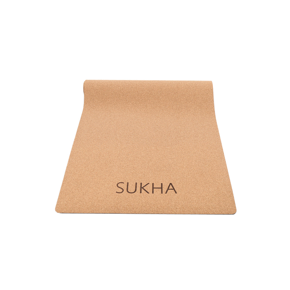 Alfombra de yoga de corcho nativo de Sukha Argentina con diseño simple, ideal para prácticas de yoga y bienestar.