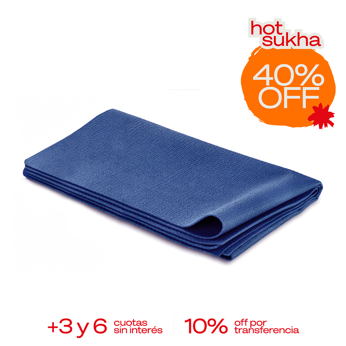 Esterilla de yoga plegable Sukha Argentina, con superficie antideslizante y diseño compacto para ejercicio y meditación.