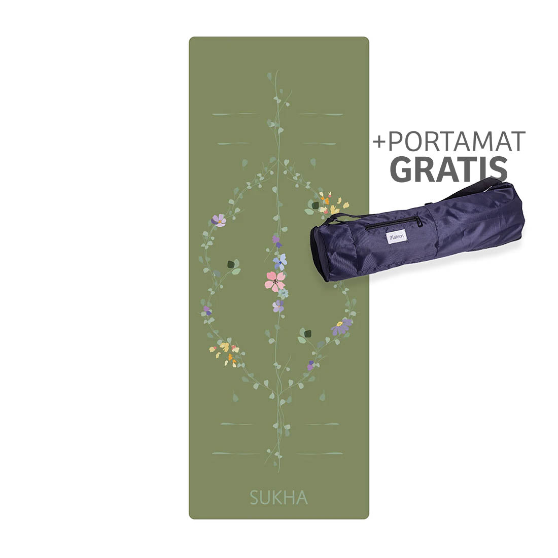 Estera de yoga Superior Bloom de Sukha Argentina en color vibrante, mostrando su textura y diseño para practicar yoga.