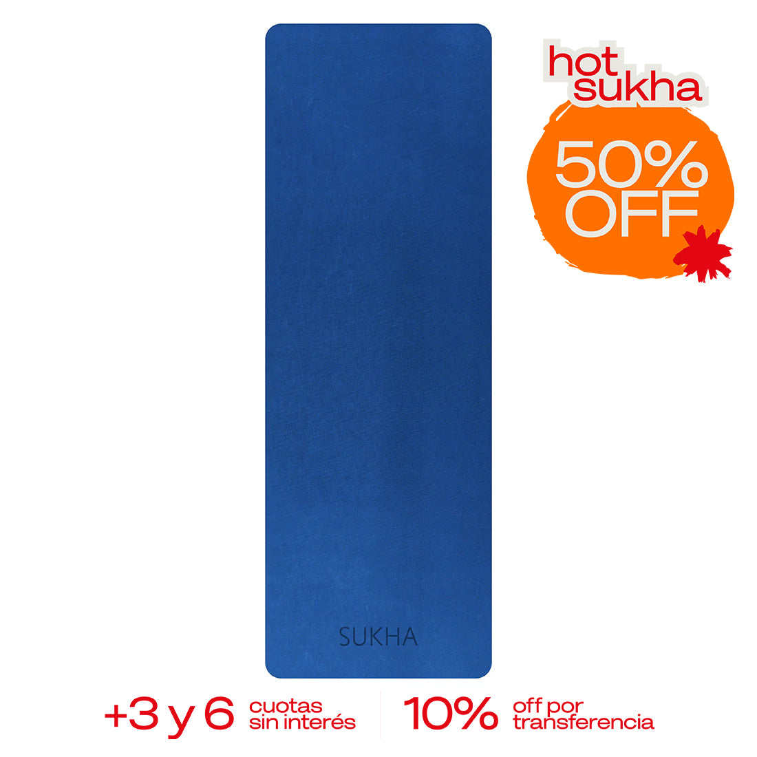 Estera de yoga Sukha Argentina Evolución en color gris, con textura antideslizante y superficie acolchada para prácticas de yoga.