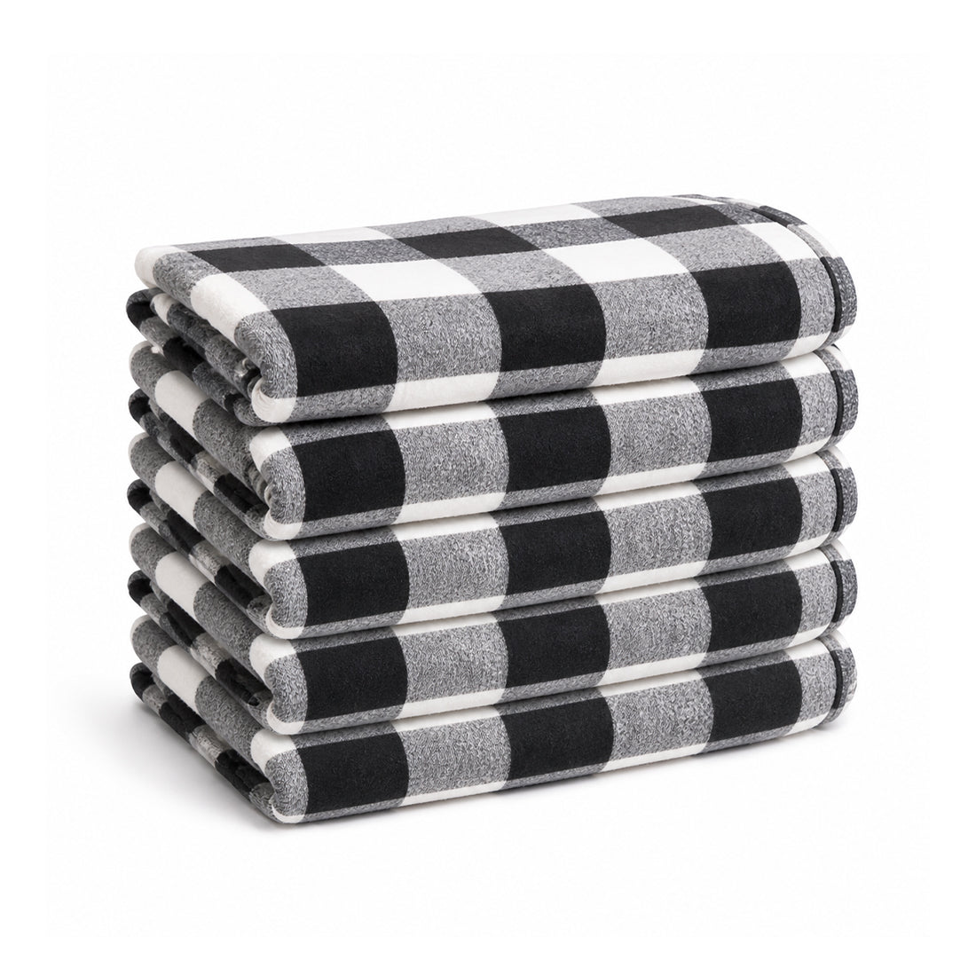 Set de 6 mantas cuadrille Sukha Argentina para trabajo, con textura y diseño en tonos neutros sobre mesa de trabajo.