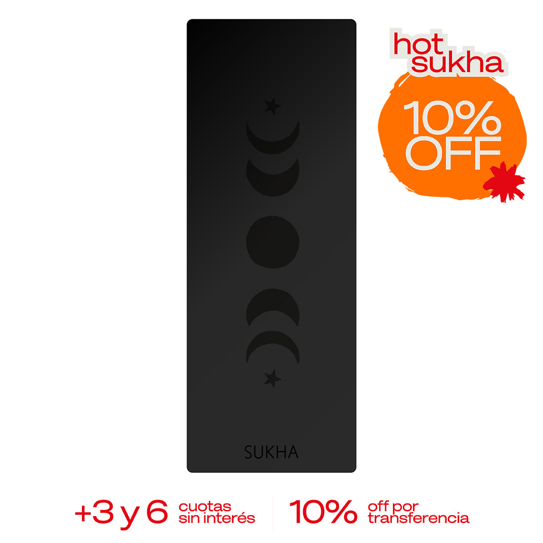 Estera de yoga Superior DOT Moon de Sukha Argentina con diseño en colores vibrantes y superficie antideslizante para práctica de yoga.