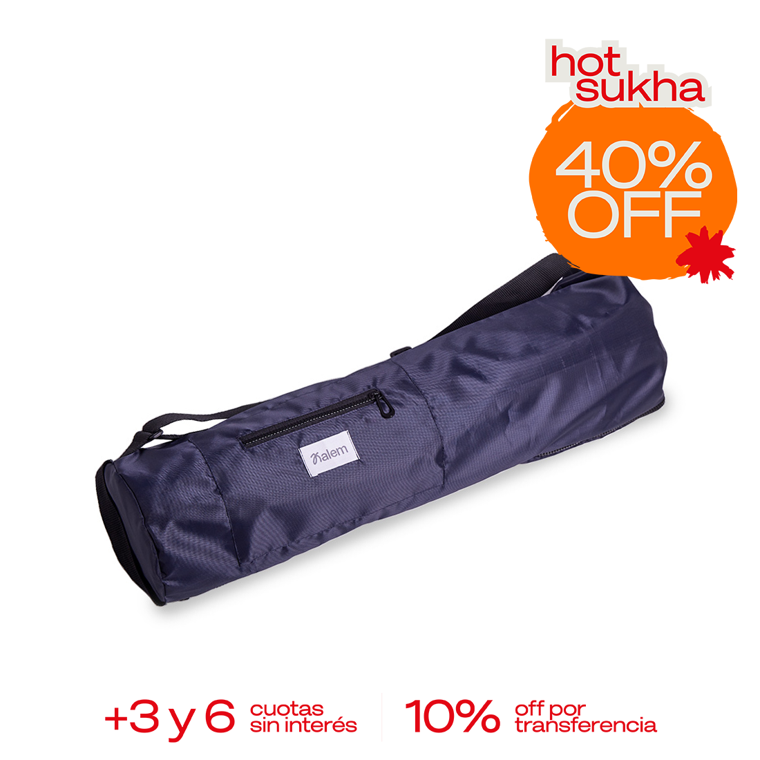 Bolso portamonedas impermeable Sukha Argentina con cierre resistente, sobre mesa de trabajo, en color negro y diseño compacto.