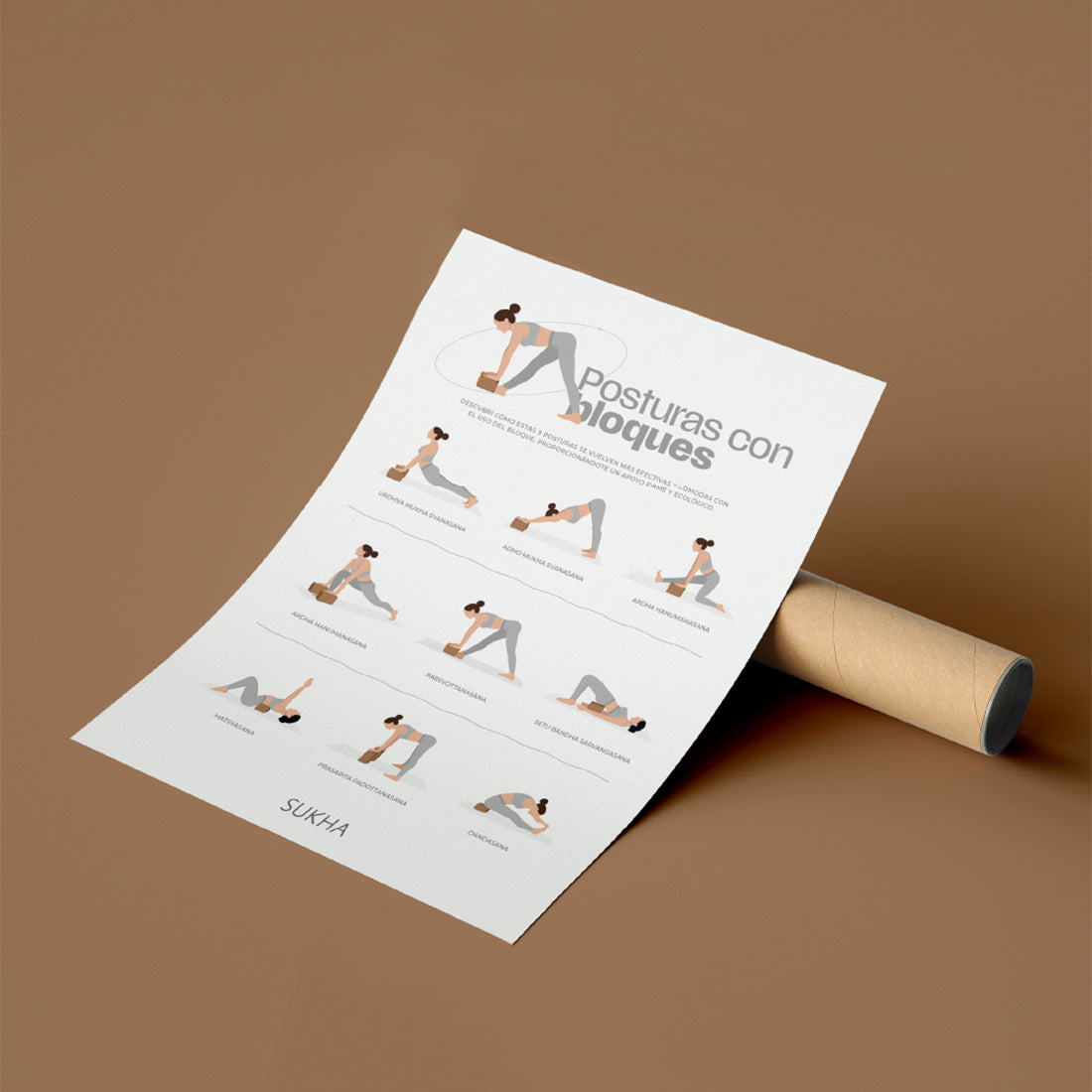 Posters Posturas con bloques