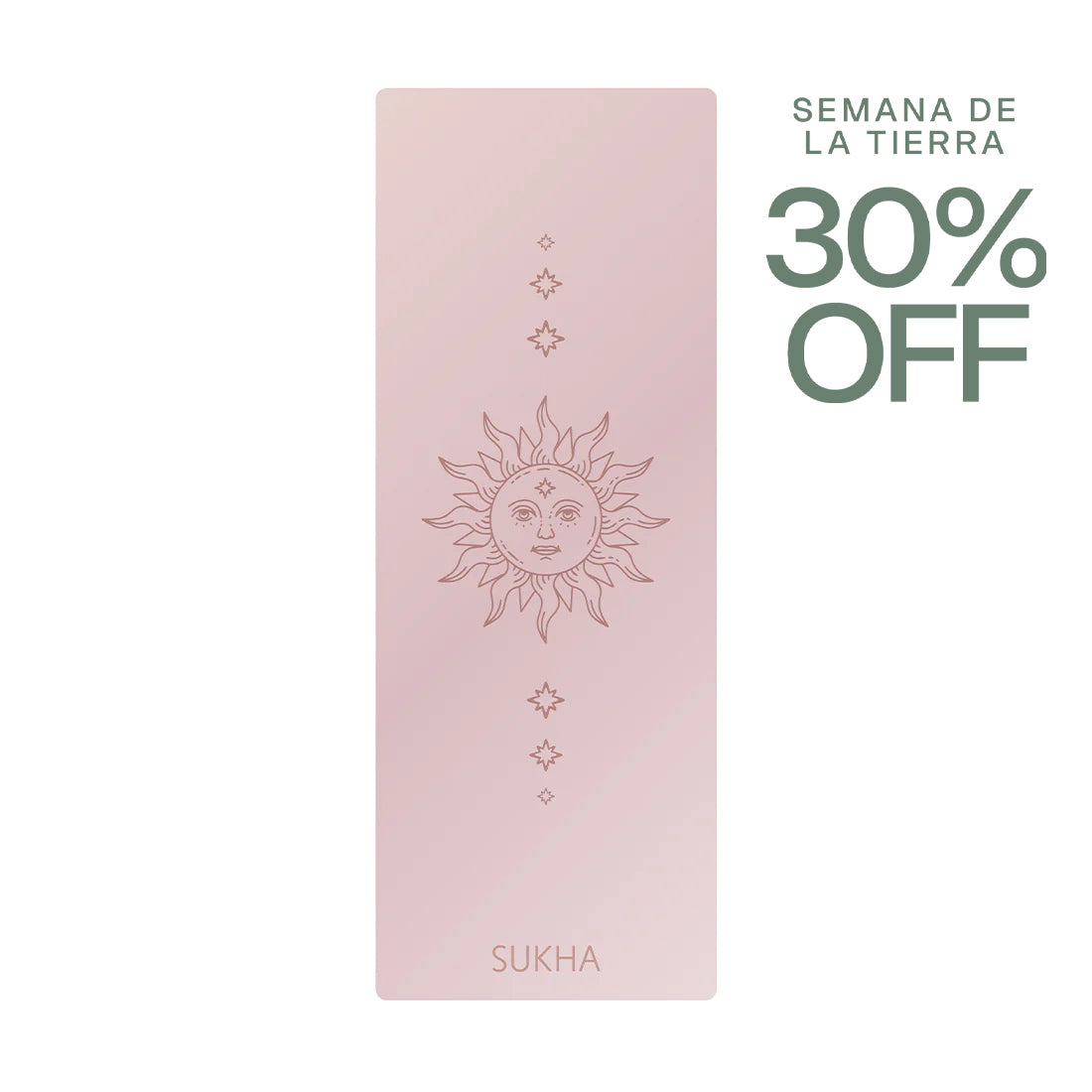 Estera de yoga Sukha Argentina Superior Dot con diseño de puntos solares para práctica de yoga en tonos vibrantes.