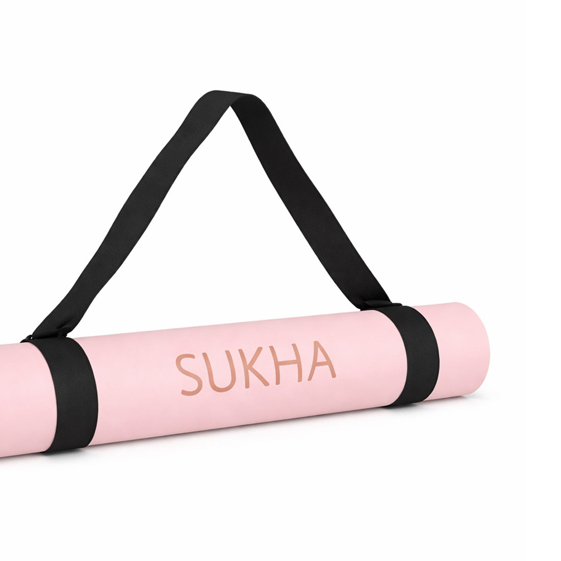 Correa porta mat básica Sukha Argentina, en color negro, con correa resistente para transportar mat de yoga de forma cómoda.