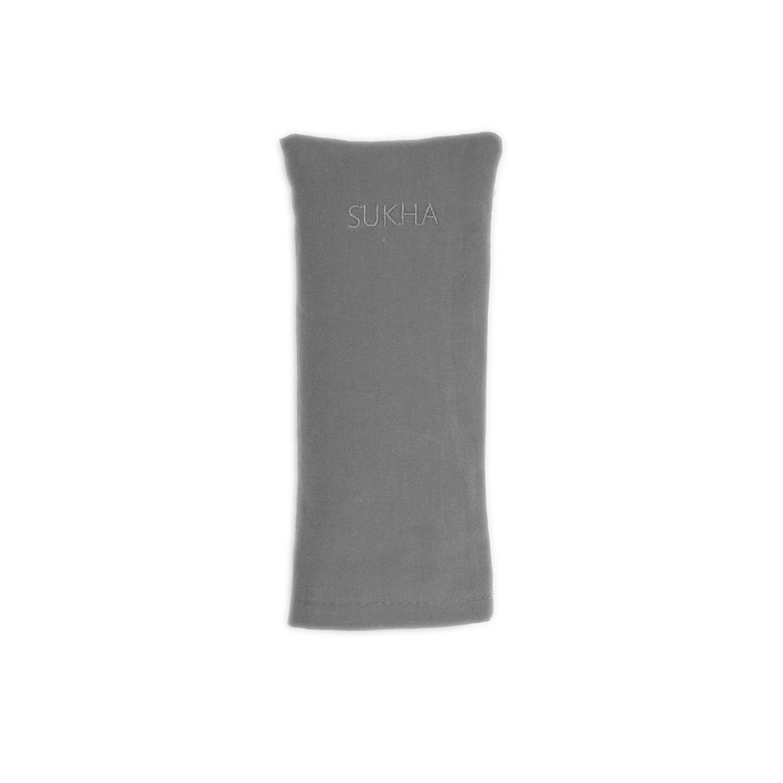Almohadilla ocular Sukha Argentina en color gris con diseño de elefante, ideal para relajación y cuidado de los ojos.
