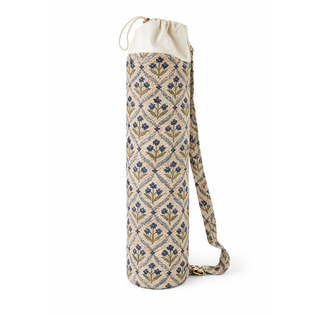 Porta mat de yoga Surya de Sukha Argentina con diseño de azucena, ideal para prácticas de yoga y meditación.