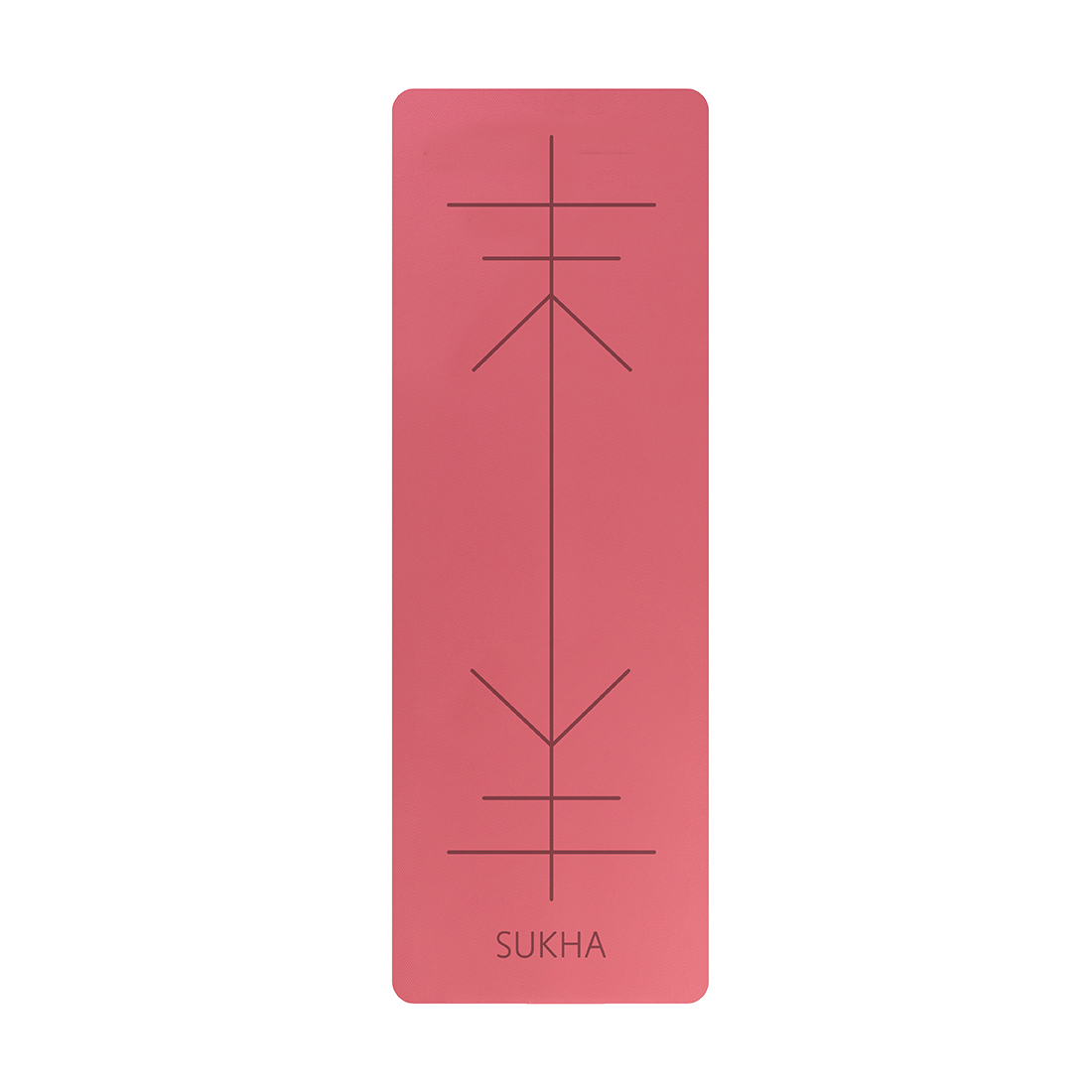 colchoneta yoga mat sukha aprendiz tpe 6mm alineacion rojiza portada